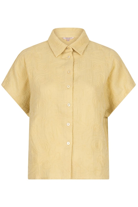 EsQualo blouse cropped 3d embroidery